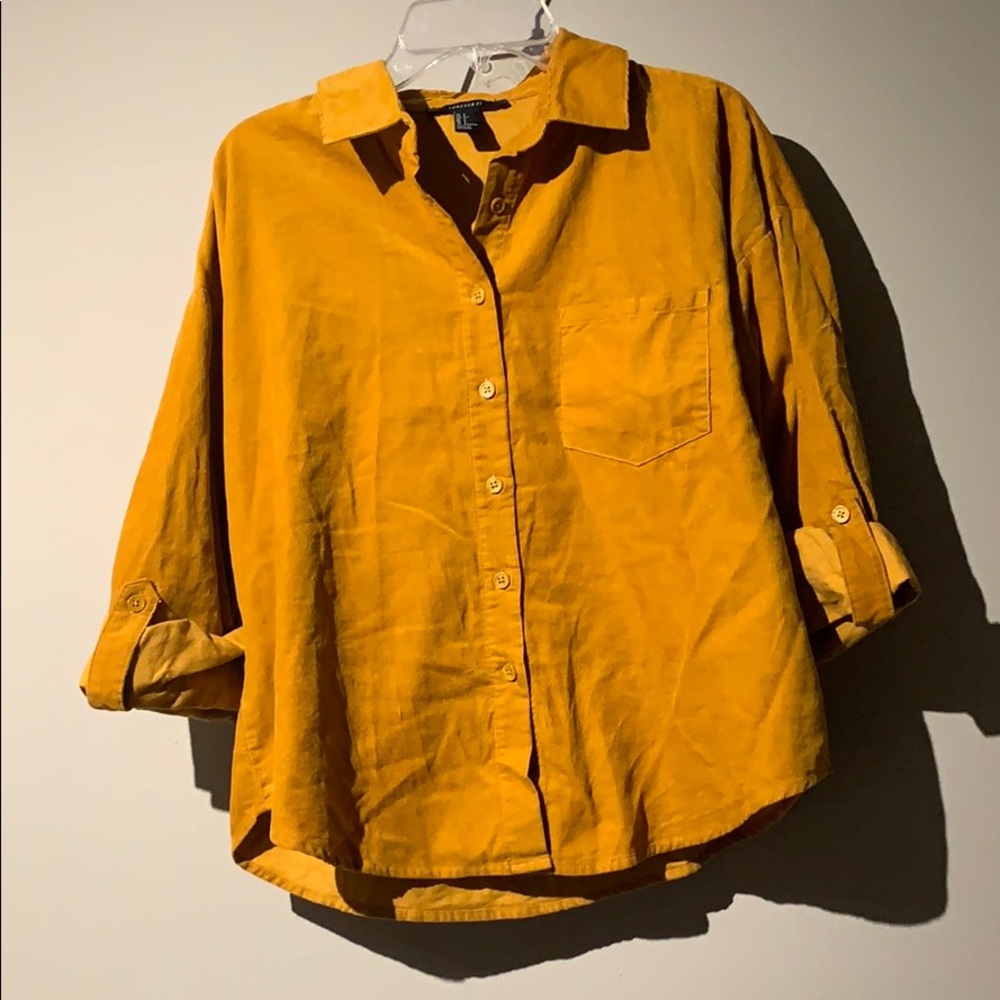 Mustard Yellow Button Up Shirt